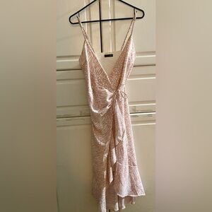 Aqua Blush Asymmetrical Wrap Dress